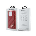 Karl Lagerfeld Diagonal Quilted Script - Etui iPhone 15 Pro Max (czerwony) Karl Lagerfeld