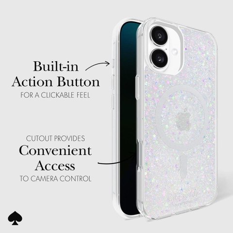 Kate Spade New York Protective MagSafe - Etui iPhone 16 Plus (Chunky Glitter) Kate Spade New York Kate Spade New York Protective MagSafe - Etui iPhone 16 Plus (Chunky Glitter) Kate Spade New York