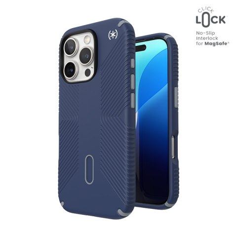 Speck Presidio2 Grip ClickLock & MagSafe - Etui iPhone 16 Pro (Coastal Blue / Dust Grey / White) Speck Speck Presidio2 Grip ClickLock & MagSafe - Etui iPhone 16 Pro (Coastal Blue / Dust Grey / White) Speck