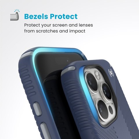 Speck Presidio2 Grip - Etui iPhone 16 Pro (Coastal Blue / Dust Grey / White) Speck Speck Presidio2 Grip - Etui iPhone 16 Pro (Coastal Blue / Dust Grey / White) Speck