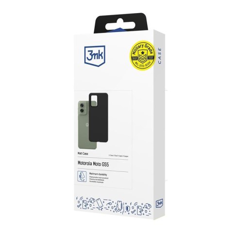 3mk Matt Case - Etui do Motorola Moto G55 5G (Czarny) 3mk 3mk Matt Case - Etui do Motorola Moto G55 5G (Czarny) 3mk