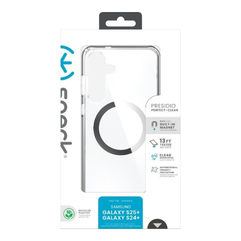 Speck Presidio Perfect-Clear Magnet - Etui Samsung Galaxy S25+ / S24+ MagSafe (Clear / Chrome Finish / Serene Silver) Speck Speck Presidio Perfect-Clear Magnet - Etui Samsung Galaxy S25+ / S24+ MagSafe (Clear / Chrome Finish / Serene Silver) Speck