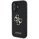 Guess Grained Big 4G Logo Small Classic Logo - Etui do iPhone 16 (czarny) Guess