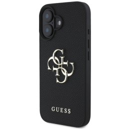 Guess Grained Big 4G Logo Small Classic Logo - Etui do iPhone 16 (czarny) Guess