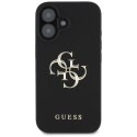 Guess Grained Big 4G Logo Small Classic Logo - Etui do iPhone 16 (czarny) Guess
