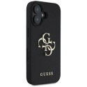 Guess Grained Big 4G Logo Small Classic Logo - Etui do iPhone 16 (czarny) Guess