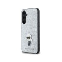 Karl Lagerfeld Fixed Glitter Ikonik Logo Metal Pin - Etui Samsung Galaxy A55 5G (srebrny) Karl Lagerfeld