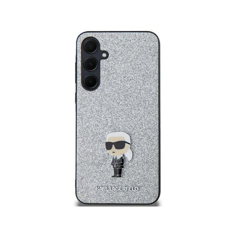 Karl Lagerfeld Fixed Glitter Ikonik Logo Metal Pin - Etui Samsung Galaxy A55 5G (srebrny) Karl Lagerfeld Karl Lagerfeld Fixed Glitter Ikonik Logo Metal Pin - Etui Samsung Galaxy A55 5G (srebrny) Karl Lagerfeld