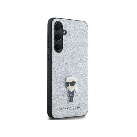 Karl Lagerfeld Fixed Glitter Ikonik Logo Metal Pin - Etui Samsung Galaxy A55 5G (srebrny) Karl Lagerfeld Karl Lagerfeld Fixed Glitter Ikonik Logo Metal Pin - Etui Samsung Galaxy A55 5G (srebrny) Karl Lagerfeld