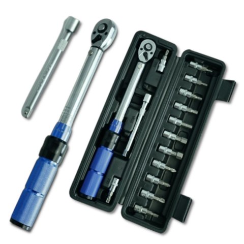Klucz dynamometryczny rowerowy 2-24 Nm 1/4" zestaw nasadek 15 elementów E-hurtownia Klucz dynamometryczny rowerowy 2-24 Nm 1/4" zestaw nasadek 15 elementów E-hurtownia