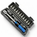 Klucz dynamometryczny rowerowy 2-24 Nm 1/4" zestaw nasadek 15 elementów E-hurtownia