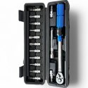 Klucz dynamometryczny rowerowy 2-24 Nm 1/4" zestaw nasadek 15 elementów E-hurtownia
