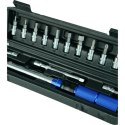 Klucz dynamometryczny rowerowy 2-24 Nm 1/4" zestaw nasadek 15 elementów E-hurtownia