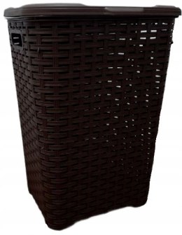 Kosz na bieliznę RATTAN 45l-brąz 400x316x550 Katex