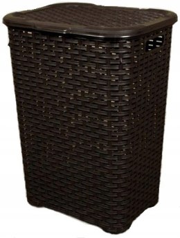 Kosz na bieliznę RATTAN 45l-brąz 400x316x550 Katex