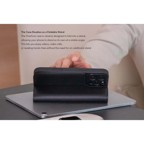 Moshi Overture MagSafe - Skórzane etui 3w1 z klapką iPhone 16 Pro (Charcoal Black) Moshi Moshi Overture MagSafe - Skórzane etui 3w1 z klapką iPhone 16 Pro (Charcoal Black) Moshi