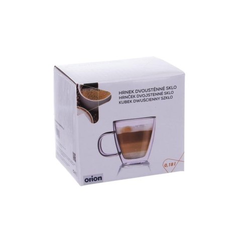 SZKLANKA TERMICZNA 180ml Z PODWÓJNĄ SCIANKĄ DO KAWY ORION SZKLANKA TERMICZNA 180ml Z PODWÓJNĄ SCIANKĄ DO KAWY ORION