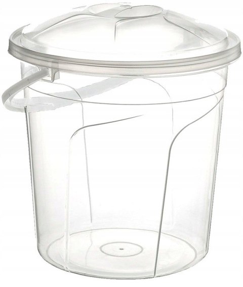 Wiadro okrągłe z pokrywką 10l transparentne 30x30 cm Katex Wiadro okrągłe z pokrywką 10l transparentne 30x30 cm Katex