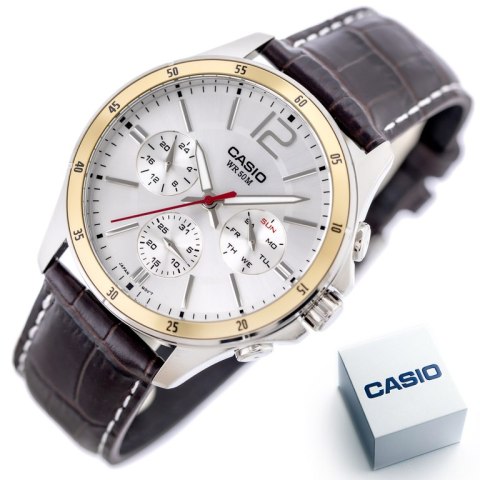 Casio ZEGAREK MĘSKI CASIO MTP-1374L-7AVDF (zd064a) + BOX Casio ZEGAREK MĘSKI CASIO MTP-1374L-7AVDF (zd064a) + BOX