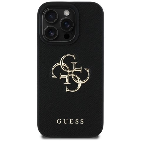 Guess Grained Big 4G Logo Small Classic Logo - Etui do iPhone 16 Pro Max (czarny) Guess Guess Grained Big 4G Logo Small Classic Logo - Etui do iPhone 16 Pro Max (czarny) Guess