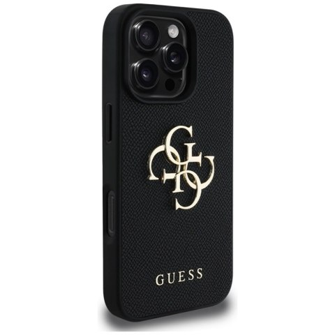Guess Grained Big 4G Logo Small Classic Logo - Etui do iPhone 16 Pro Max (czarny) Guess Guess Grained Big 4G Logo Small Classic Logo - Etui do iPhone 16 Pro Max (czarny) Guess
