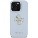 Guess Grained Big 4G Logo Small Classic Logo - Etui do iPhone 16 Pro Max (niebieski) Guess