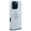 Guess Grained Big 4G Logo Small Classic Logo - Etui do iPhone 16 Pro Max (niebieski) Guess