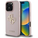 Guess Grained Big 4G Logo Small Classic Logo - Etui do iPhone 16 Pro Max (różowy) Guess