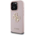 Guess Grained Big 4G Logo Small Classic Logo - Etui do iPhone 16 Pro Max (różowy) Guess
