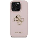 Guess Grained Big 4G Logo Small Classic Logo - Etui do iPhone 16 Pro Max (różowy) Guess