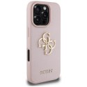 Guess Grained Big 4G Logo Small Classic Logo - Etui do iPhone 16 Pro Max (różowy) Guess