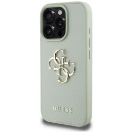 Guess Grained Big 4G Logo Small Classic Logo - Etui do iPhone 16 Pro Max (zielony) Guess