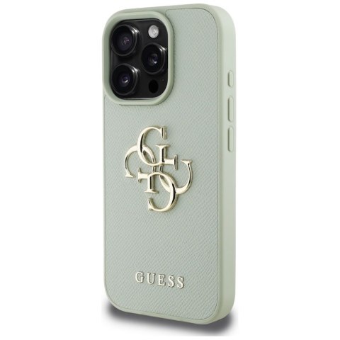Guess Grained Big 4G Logo Small Classic Logo - Etui do iPhone 16 Pro Max (zielony) Guess Guess Grained Big 4G Logo Small Classic Logo - Etui do iPhone 16 Pro Max (zielony) Guess
