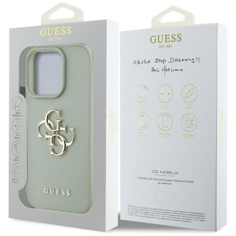 Guess Grained Big 4G Logo Small Classic Logo - Etui do iPhone 16 Pro Max (zielony) Guess Guess Grained Big 4G Logo Small Classic Logo - Etui do iPhone 16 Pro Max (zielony) Guess