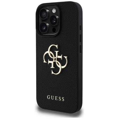Guess Grained Big 4G Logo Small Classic Logo - Etui do iPhone 16 Pro (czarny) Guess Guess Grained Big 4G Logo Small Classic Logo - Etui do iPhone 16 Pro (czarny) Guess