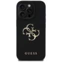Guess Grained Big 4G Logo Small Classic Logo - Etui do iPhone 16 Pro (czarny) Guess