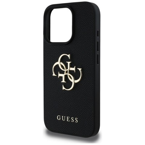 Guess Grained Big 4G Logo Small Classic Logo - Etui do iPhone 16 Pro (czarny) Guess Guess Grained Big 4G Logo Small Classic Logo - Etui do iPhone 16 Pro (czarny) Guess