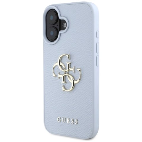 Guess Grained Big 4G Logo Small Classic Logo - Etui do iPhone 16 (niebieski) Guess Guess Grained Big 4G Logo Small Classic Logo - Etui do iPhone 16 (niebieski) Guess