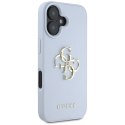 Guess Grained Big 4G Logo Small Classic Logo - Etui do iPhone 16 (niebieski) Guess