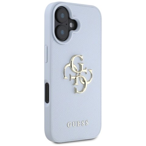 Guess Grained Big 4G Logo Small Classic Logo - Etui do iPhone 16 (niebieski) Guess Guess Grained Big 4G Logo Small Classic Logo - Etui do iPhone 16 (niebieski) Guess