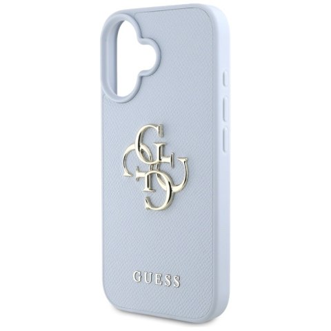 Guess Grained Big 4G Logo Small Classic Logo - Etui do iPhone 16 (niebieski) Guess Guess Grained Big 4G Logo Small Classic Logo - Etui do iPhone 16 (niebieski) Guess