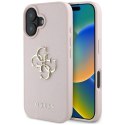 Guess Grained Big 4G Logo Small Classic Logo - Etui do iPhone 16 (różowy) Guess