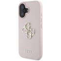 Guess Grained Big 4G Logo Small Classic Logo - Etui do iPhone 16 (różowy) Guess