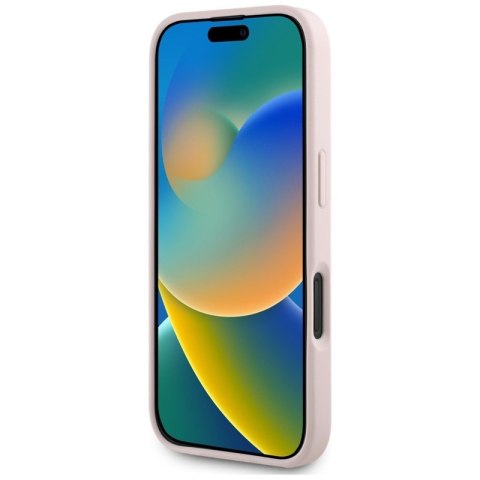 Guess Grained Big 4G Logo Small Classic Logo - Etui do iPhone 16 (różowy) Guess Guess Grained Big 4G Logo Small Classic Logo - Etui do iPhone 16 (różowy) Guess