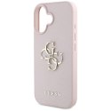 Guess Grained Big 4G Logo Small Classic Logo - Etui do iPhone 16 (różowy) Guess