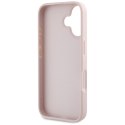 Guess Grained Big 4G Logo Small Classic Logo - Etui do iPhone 16 (różowy) Guess