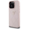 Guess Hot Stamp 4G Pattern Triangle Metal Logo - Etui do iPhone 16 Pro Max (różowy) Guess