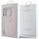 Guess Hot Stamp 4G Pattern Triangle Metal Logo - Etui do iPhone 16 Pro Max (różowy) Guess