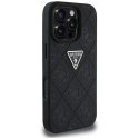 Guess Hot Stamp 4G Pattern Triangle Metal Logo - Etui do iPhone 16 Pro (czarny) Guess