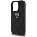 Guess Hot Stamp 4G Pattern Triangle Metal Logo - Etui do iPhone 16 Pro (czarny) Guess